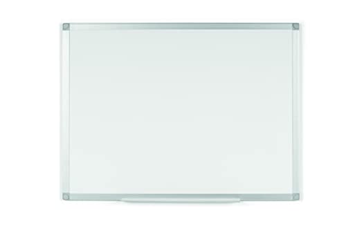 BoardsPlus - Lavagna Magnetica Bianca, 60 x 45 cm, Lavagna Cancellabile A Secco Con Cornice Sottile In Alluminio Anodizzato, Superficie In Acciaio Laccato