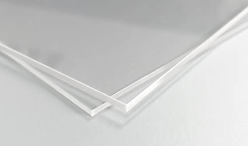 Piastra in metacrilato trasparente 3 mm Piastra in acrilico incolore Foglio di plastica dura (2, 21 x 29,7 cm)