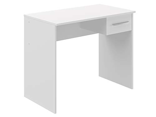Marchio Amazon - Movian, scrivania con cassetto singolo in stile moderno, modello Inari, 50 x 90 x 73 cm, colore bianco