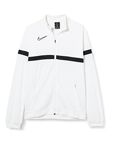 Nike Dri-Fit Academy 21 - Giacca Sportiva, Unisex Bambini, Bianco/Nero/Nero/Nero, M (137-147 cm)