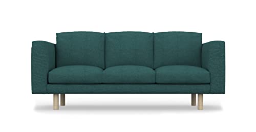 COMFORTLY Fodera per divano a 3 posti di ricambio, realizzata a mano, compatibile con divano NORSBORG – solo rivestimenti (corona – blu oceano)