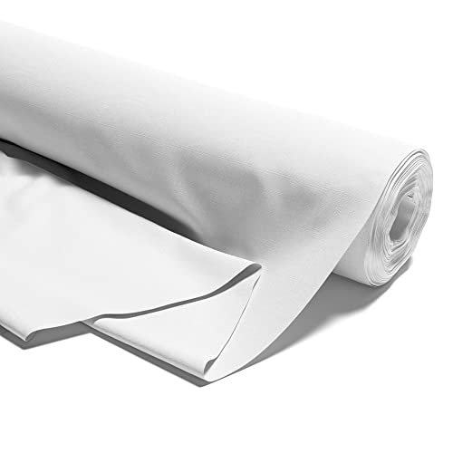 Tessuto di cotone al metro 5 M - tessuto di tessuti di cotone per cucire tessuti per cucire Bianco