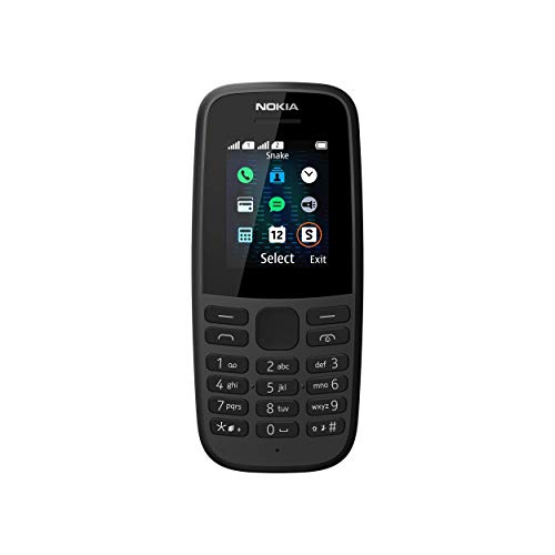 Nokia 105 2019 Telefono Cellulare Dual Sim, Display 1.77' a Colori, Torcia, Nero [Italia]
