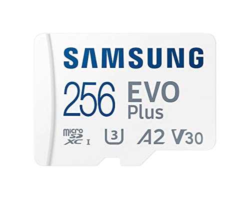 Samsung Scheda di memoria Evo plus 256 GB microSD SDXC U3 classe 10 A2 130 MB/S con adattatore versione 2021 (MB-MC256KA/EU)