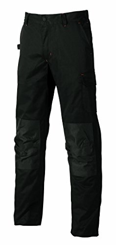 Pantaloni da lavoro da uomo U-Power Alfa, pantaloni cargo elastici in vita, con tasche per ginocchiere, tasche multiple, tessuto confortevole, usura esterna resistente e durevole (BLACK CARBON_46)
