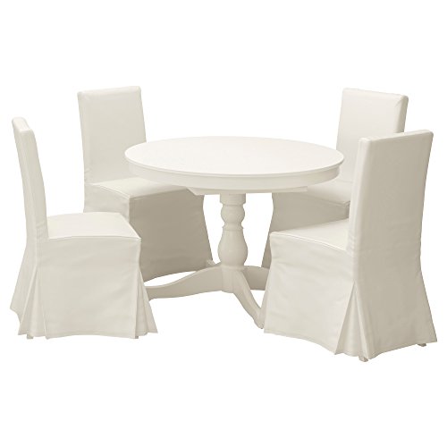 Zigzag Trading Ltd Ikea ingatorp/HENRIKSDAL – Tavolo e 4 sedie di Colore Bianco/Bianco Blekinge