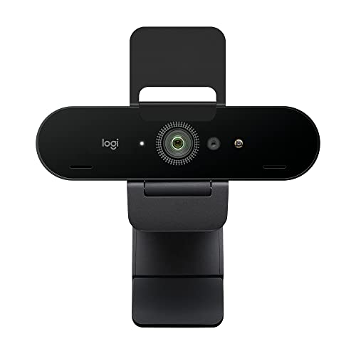 Logitech Brio Stream Webcam - Videochiamate Ultra 4K HD, Microfono con Cancellazione Rumore, Autocorrezione Luce HD, Streaming, Compatibile con Microsoft Teams, Zoom e Google Meet su PC / Mac - Nero