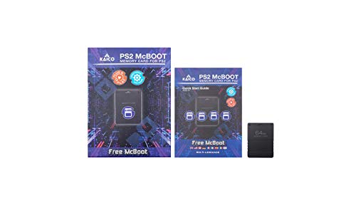 Kaico Free Mcboot 64MB PS2 Memory Card con FMCB PS2 Mcboot 1.966 per Sony Playstation 2 - FMCB Free Mcboot La tua PS2 - Plug and Play - Playstation 2 CFW McBoot 1.966