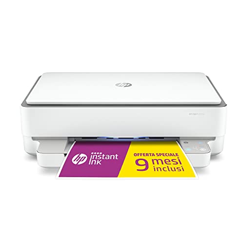 HP Envy 6020e, Stampante Multifunzione, 9 Mesi di Inchiostro Instant Ink Inclusi con HP+