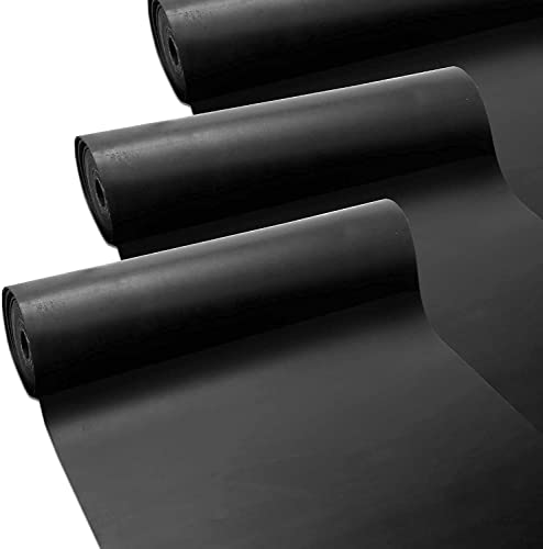 Tappetino in gomma SBR al metro, nero, superficie liscia, spessore da 1 a 12 mm, larghezza 120 cm, rivestimento protettivo per pavimenti, antiscivolo (3 mm, 120 x 50 cm)