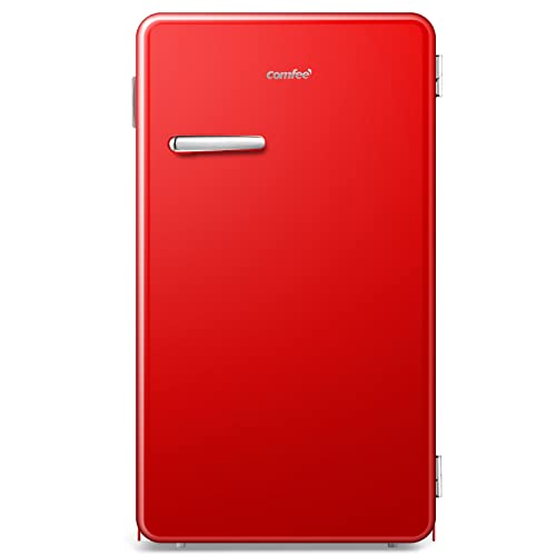 COMFEE' RCD93RE1RT(E) 93L Mini frigo mono porta , design Retrò, controllo temperatura regolabile, adatto per casa, ufficio e altre applicazioni domestiche | Colore rosso