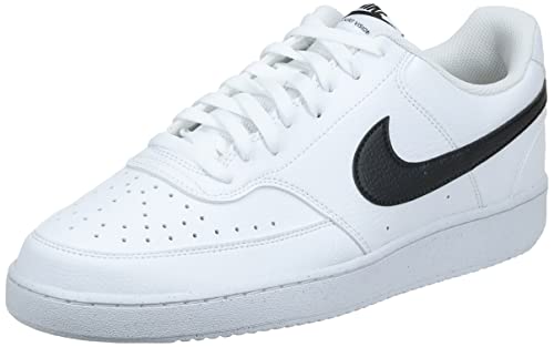 NIKE Court Vision Low Next Nature, Sneaker Uomo, White Black White, 42 EU