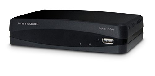 Metronic 441615 Zapbox HD-SO.1.1 - Ricevitore TDT-T2 HD, presa USB, HDMI, scart, SPDIF, telecomando, Nero