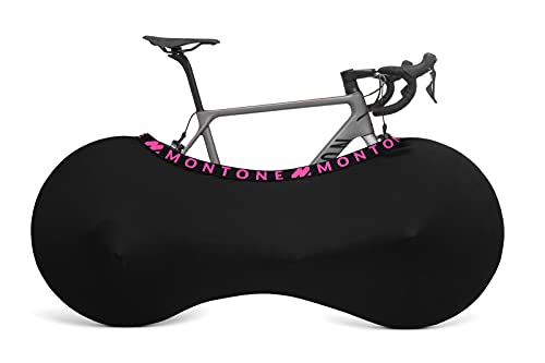 Montone MKayak Copertura Protettiva per Bici Custodia Protettiva per Bicicletta Telo copriruote per Uso all'Interno Misura L 29' Nero Rosa Made in EU