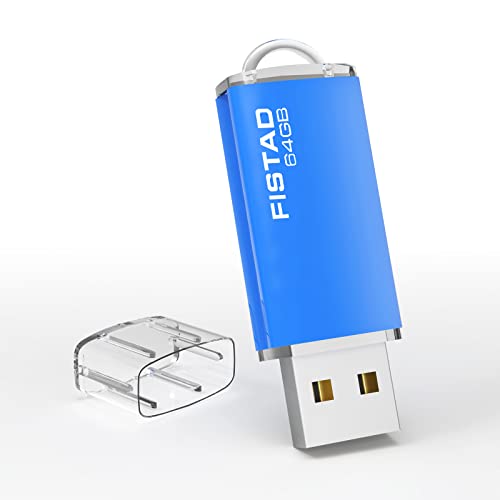 Chiavetta USB 64GB, Pen Drive Memoria USB Stick Flash Drive USB 2.0 64GB Thumb Drive per PC, Laptop, ecc (Blu)