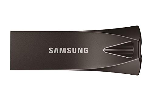 Samsung Memorie Bar Plus USB Flash Drive, USB 3.1, Type-A, Velocità di Lettura Fino a 300 MB/s, 64 GB, Grigio Titanio (MUF-64BE4)
