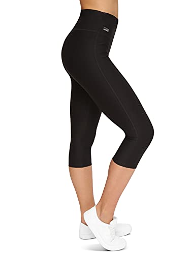 Formbelt® Leggings Sportivi da Donna a Tre Quarti con Marsupio per Cellulare Pantaloni da Corsa Fitness Sport Fuseaux Colorati (Nero S)