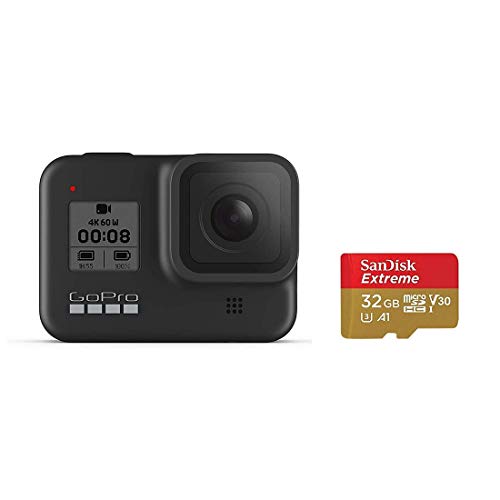 BORNKU GoPro HERO 8 Nero con scheda di memoria SanDisk 32G Impermeabile Digital Action Camera