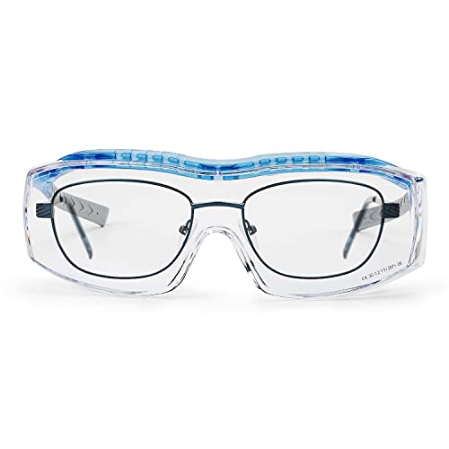 SOLID. Occhiali protettivi da lavoro | Sovra occhiali anche per portatori di occhiali con perfetta vestibilità e protezione laterale | Lenti antigraffio, antiappannamento e protettive contro UV
