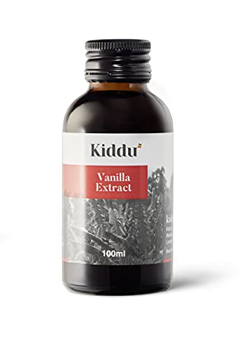 Kiddu - Estratto di vaniglia pura da 100 ml per la cottura domestica, realizzato con baccelli di vaniglia premium