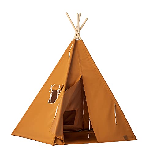 MyDeer, Tipi - Tenda per bambini, impermeabile, set tenda indiana per bambini, per attività all'aperto e al chiuso, per ragazzi e ragazze (arancione)