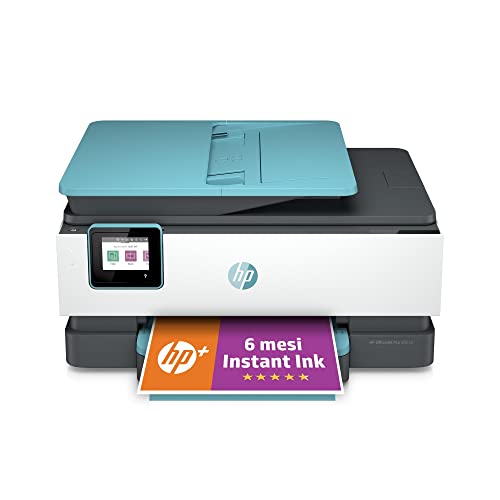 HP OfficeJet Pro 8025e 229W9B, Stampante Multifunzione a Getto d'Inchiostro A4 a Colori, Fronte e Retro Automatico, 20 ppm, Wi-Fi, HP Smart, 6 Mesi di Inchiostro Instant Ink Inclusi con HP+, Oasi