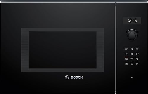 Bosch BEL554MB0 Serie 6 - Microonde da incasso / 900 W / 25 L / piatto girevole 31,5 cm / Cerniera porta sinistra / Nero / AutoPilot 8 / Funzione grill