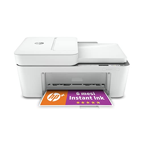 HP DeskJet 4120e, Stampante Multifunzione, Wi-Fi, Wi-Fi Direct, HP Smart, 6 Mesi di Inchiostro Instant Ink Inclusi con HP+