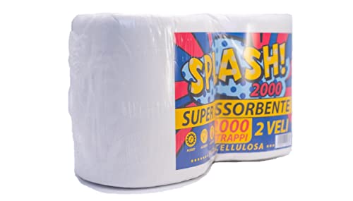 Rotoloni MAXI carta Asciugatutto Splash 2000 - strappi in cellulosa super assorbente