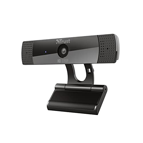 Trust Gaming GXT 1160 Vero Webcam PC Full HD 1080p 30 FPS con Microfono Incorporato per Streaming, Autofocus, USB, Telecamera per Skype, Teams, Zoom, Computer, Laptop, Stream, Twitch - Nero