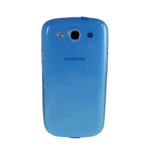 Samsung EFC-1G6WBECSTD Protective Cover in TPU per Galaxy S3, Blu Trasparente