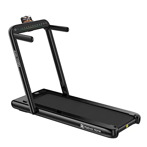 Mobvoi Treadmill Black, Home Tapis roulant, pieghevole, altoparlante Bluetooth integrato, telecomando, macchina per camminare e correre per esercizi di fitness da casa al coperto, Nero
