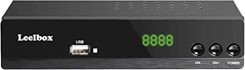 Decoder DVB-T2 H.265 Hevc Main 10 bit, Leelbox Ricevitore Digitale Terrestre TV SCART Full HD 1080p riceve TUTTI i canali gratuiti,Supporta Multimedia PVR USB WiFi [2in1 Telecomando Universale]