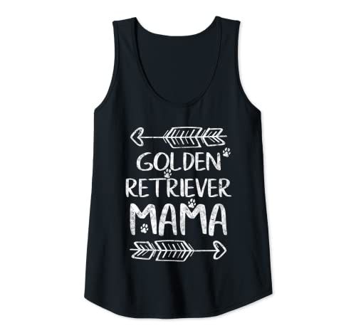 Donna Golden Retriever Mama Shirt Golden Lover Owner Funny Dog Mom Canotta