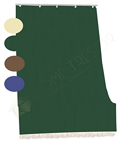 Tenda da Sole per Balconi in Tessuto Resistente per Esterno con Anelli e Ganci, Tenda Parasole a Cascata da Finestra e Veranda, Tinta Unita (140x250 cm, Verde)