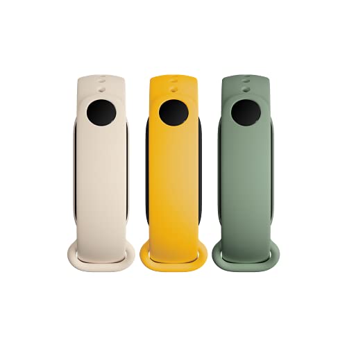 Xiaomi Mi Smart Band 6 Strap (3 pack) Ivory/Olive/Yellow, Leggero e Comodo da Indossare, Materiale in TPU, Installazione Rapida, Versione Italiana