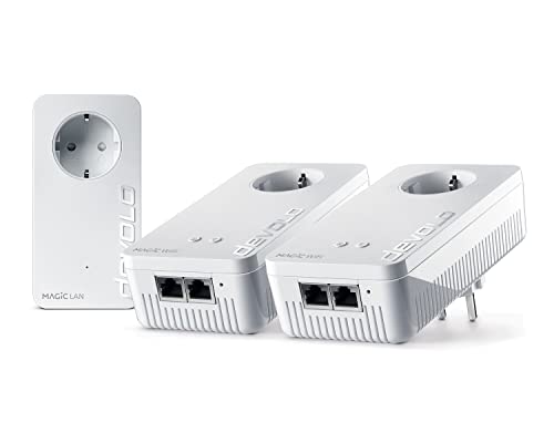 Devolo Magic 2 WiFi 6 Multiroom Kit, adattatore WiFi powerline - fino a 2.400 Mbps, punto d'accesso WiFi Mesh, 4X connessione Gigabit LAN dLAN 2.0, bianco
