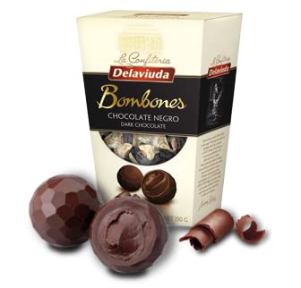 La Confiteria Delaviuda Bombones Cioccolato Fondente | Cioccolato Nero 70% | Cioccolatini Confezione Regalo | Praline Cioccolato Fondente - 150 Grammi