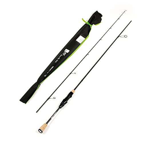 Zite Fishing Trout Spoon - Canna da pesca alla trota, 190 cm, in carbonio da spinning 2 - 5 g, ultra leggera, in fibra di carbonio con manico in sughero (1,90 m)