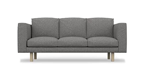 COMFORTLY Fodera per divano a 3 posti di ricambio, realizzata a mano, compatibile con divano NORSBORG (resistente, antracite)