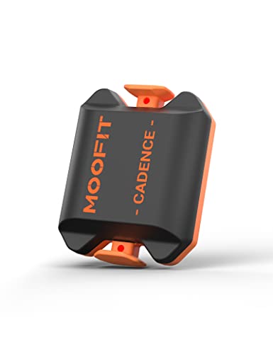 moofit Sensore di cadenza Bluetooth / ANT+ IP67 Impermeabile Wireless RPM Ciclismo Spin Bike Cadenza Sensore per Wahoo/Zwift/OpenRider/Endomondo/TacX/TrainerRoad (app MooFit non disponibile)