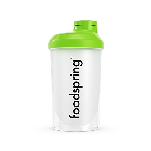 foodspring  - Shaker da 500ml - Lo Shaker perfetto per le tue proteine - Incluso il filtro per rendere il tuo shake più cremoso, con tappo a vite per una chiusura sicura