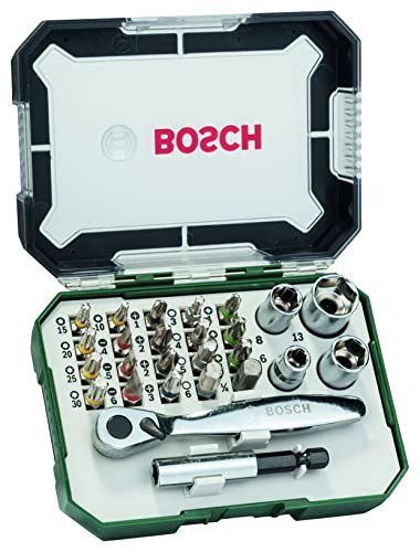 Bosch Professional Set Da 26 Pezzi Di Bit Avvitamento E Cricchetti, ‎Nero