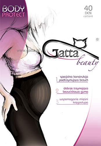 Gatta Body Protect 40den – Collant per donne in gravidanza con speciale mutandina morbida, molto elastico, opaco, schwarz, s