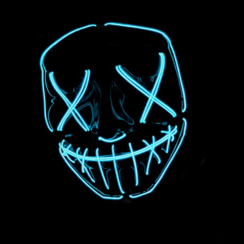 Original Cup | Maschera Luci LED | Maschera LED | L'incubo Americano Purge American Nightmare | qualità Premium | Plastica Rigide | 3 modalità | Maschera Neon | Halloween