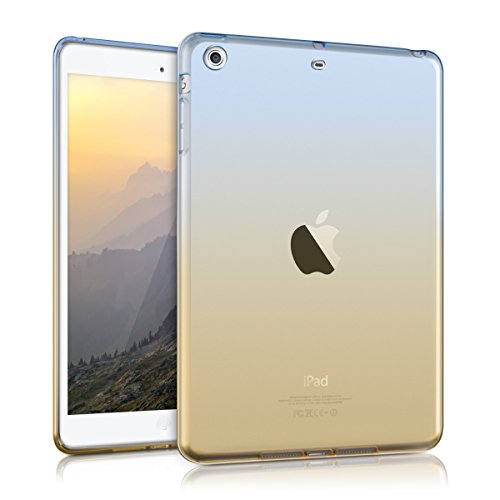 kwmobile Cover Compatibile con Apple iPad Mini 2 / iPad Mini 3 - Custodia Cover Tablet in silicone TPU - Copertina protettiva Tab - Backcover - 2 colori blu/giallo/trasparente
