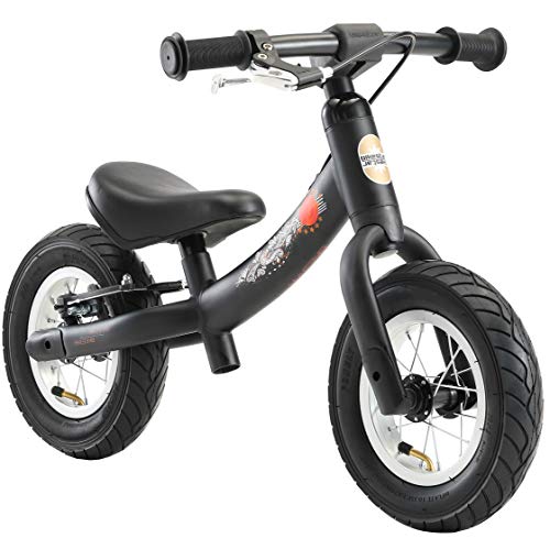 BIKESTAR 2-in-1 Bicicletta senza pedali 2-3 anni per bambino et bambina | Bici senza pedali bambini con freno 10 pollici sportivo | Nero