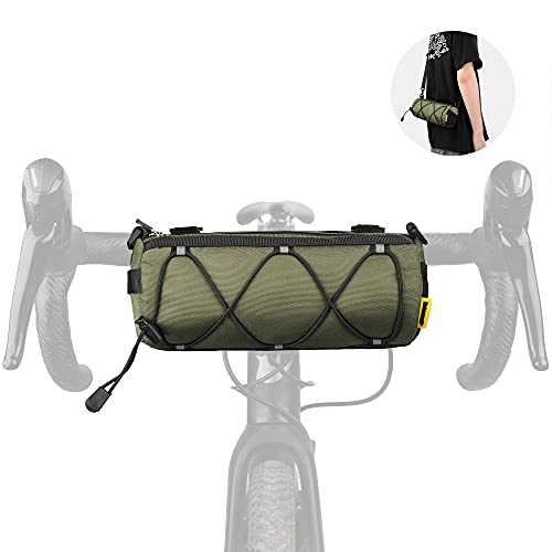 Rhinowalk - Borsa da manubrio per bicicletta, borsa contenitore anteriore con tracolla per bici da strada, mountain bike, ciclismo, cicloturismo