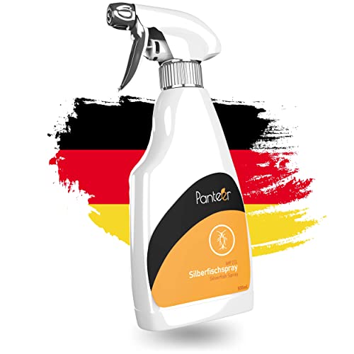 Panteer ® Silverfish Spray - Combatti efficacemente i pesciolini d'argento senza permetrina - 500 ml - Altamente efficace grazie all'acetamiprid - Fatto in Germania
