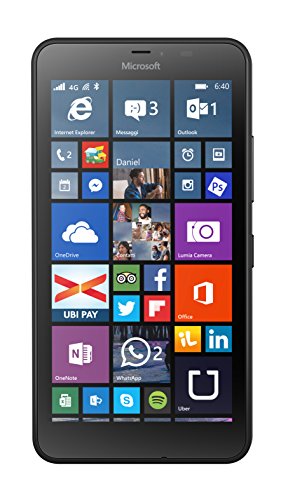 Microsoft Lumia 640 XL LTE Smartphone, 8 GB, Nero [Italia]